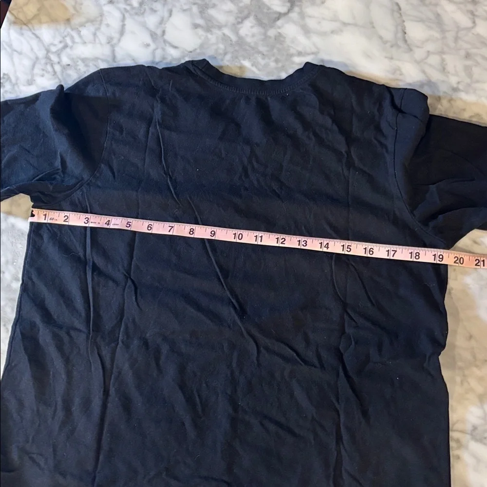 Adidas Black Tee with Multicolor Logo